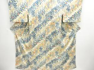 楓に花尽くし模様小紋着物